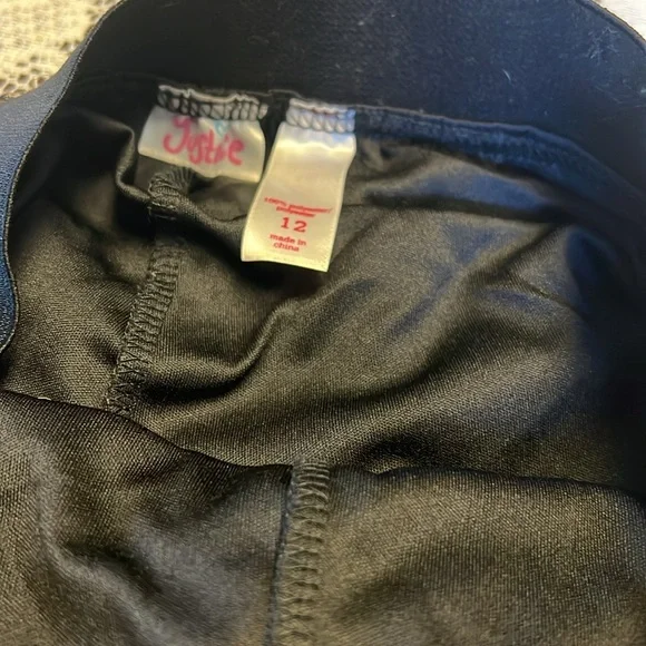 Justice Black and Gold Sequin Girls 12  Skort EUC - Picture 2 of 4